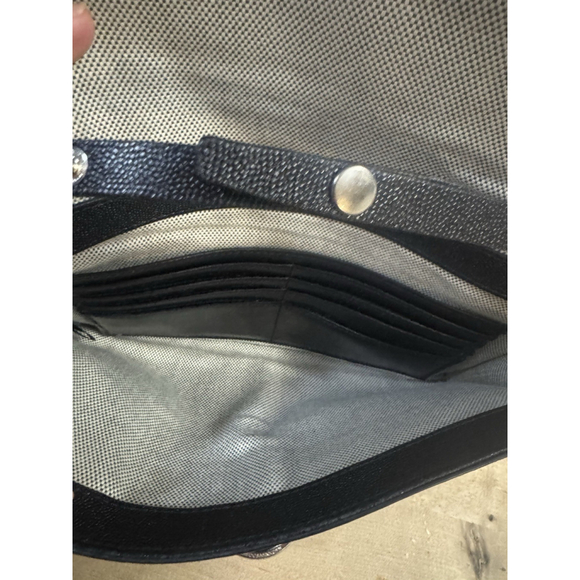 Rebecca Minkoff Jean Black Leather Convertable Crossbody Bag Silver Chain - Picture 9 of 15